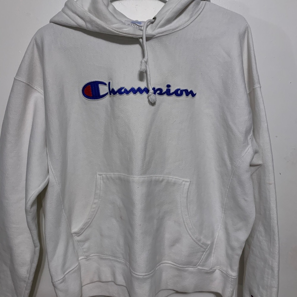 White champion hoodie